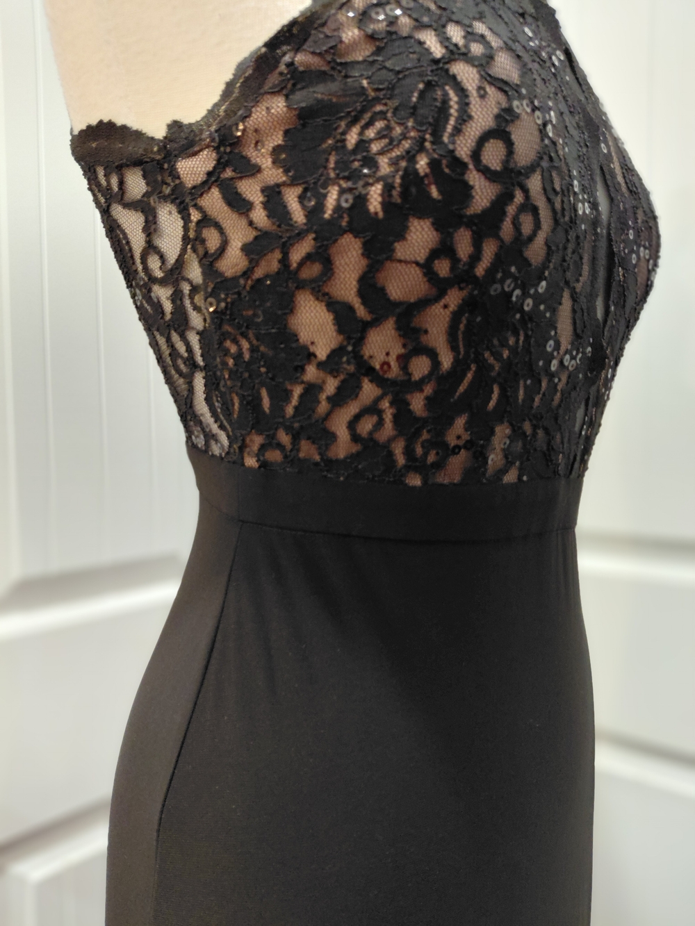 Night Way Collections Black Lace Bodice Evening Gown - Picture 14 of 16